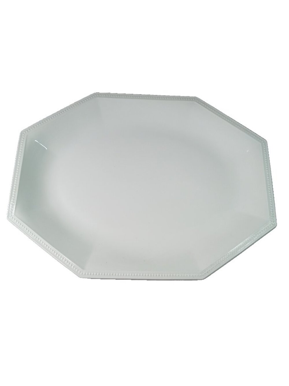 Johnson Brothers England Ironstone Heritage White Platter 14.5x11.5" Beaded
